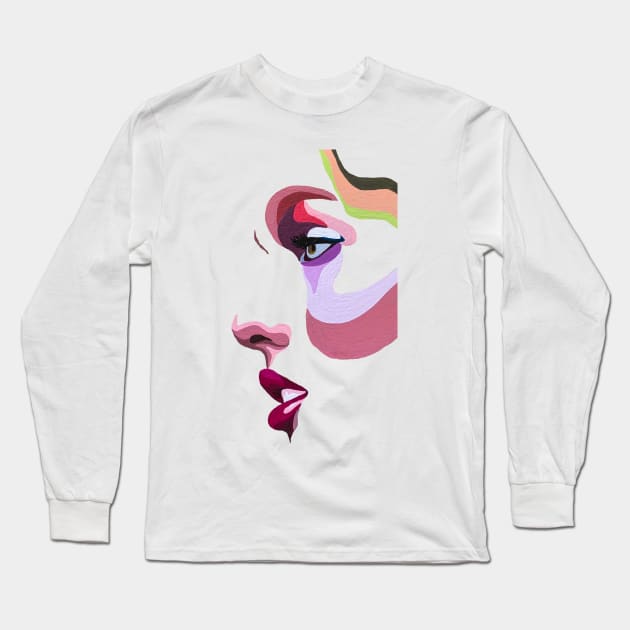 Women's Profile Long Sleeve T-Shirt by Snow Art Co.